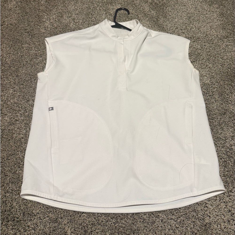 FIGS women white scrub top
